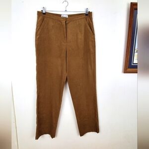 Marisol Faux Suede Dress Pants | Caramel Brown | High-Waisted | Size XL
